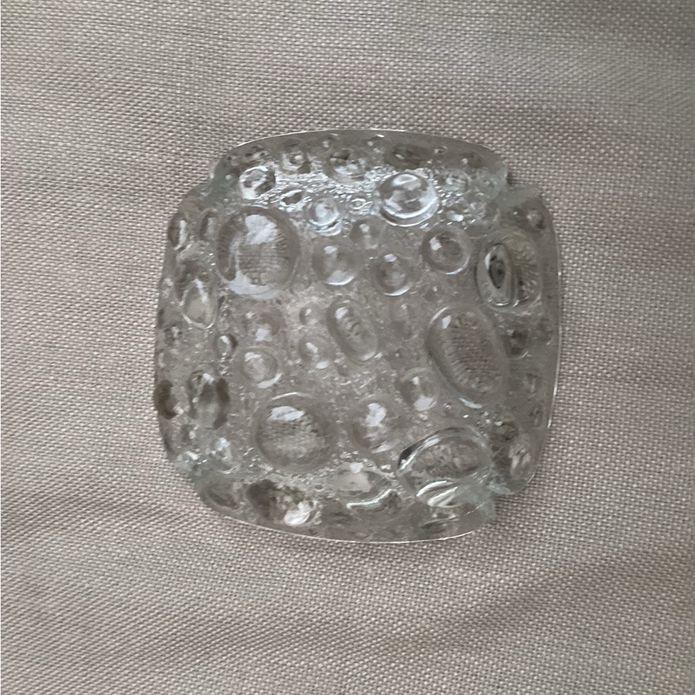 Vintage MCM Blenko Art Glass ashtray 4 X 4”s 1960s. - Picture 2 of 2
